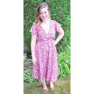 Floral Pink Midi Dress (ModCloth)